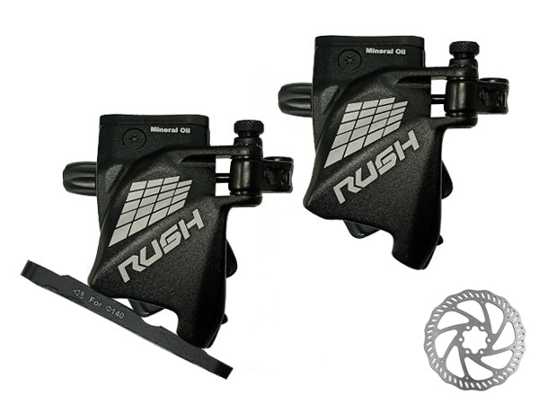 Caliper RUSH, Hidraulico, Flat Mount, Black,