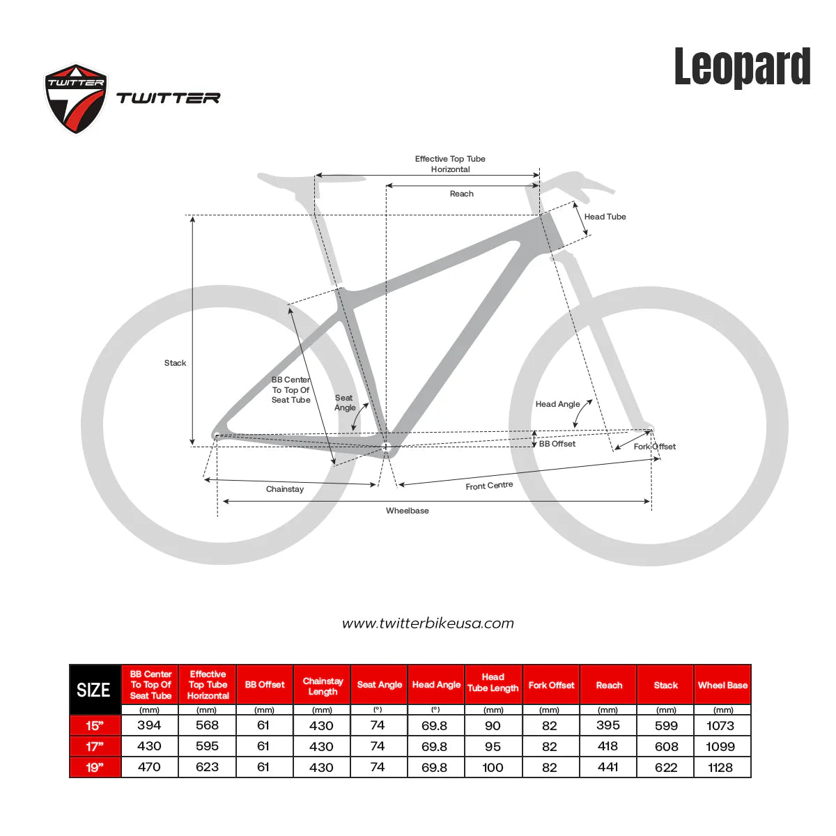 Bicicleta Twitter Leopard Pro