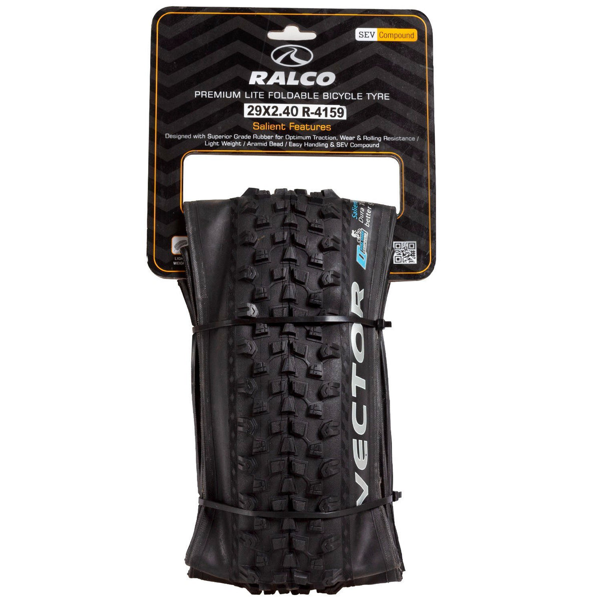 Neumatico Kevlar Bicicleta Aro 29 X 2.40 Vector Ralco - Negro